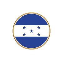 drapeau du honduras avec cadre doré vecteur