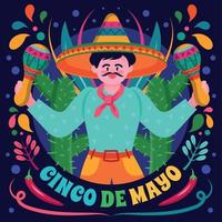 modèle de fond de cinco de mayo vecteur