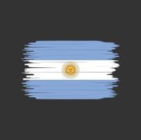 coup de pinceau du drapeau argentin. drapeau national vecteur