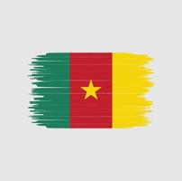 coup de pinceau du drapeau camerounais. drapeau national vecteur