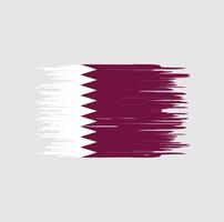 coup de pinceau du drapeau qatar. drapeau national vecteur