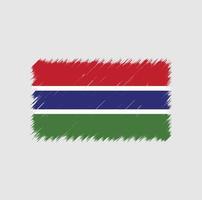 coup de pinceau du drapeau de la gambie. drapeau national vecteur