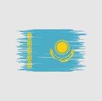 coup de pinceau du drapeau du kazakhstan. drapeau national vecteur