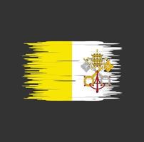 coup de pinceau du drapeau du vatican. drapeau national vecteur