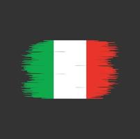 coup de pinceau du drapeau italien. drapeau national vecteur