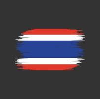 coup de pinceau du drapeau de la thaïlande. drapeau national vecteur