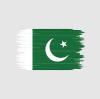 coup de pinceau du drapeau pakistanais. drapeau national vecteur