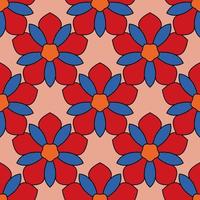 modèle sans couture abstrait avec fleur de mandala. mosaïque, carrelage. fond fleuri. vecteur