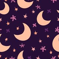 motif violet lune vecteur