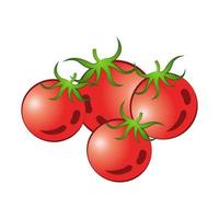 clipart de tomates avec dessin animé vecteur