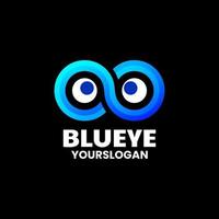 création de logo coloré oeil bleu moderne vecteur