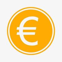 icône de l'euro. symbole monétaire européen. illustration vectorielle. symbole de la pièce vecteur
