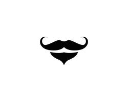 Moustache logo icône illustration - vecteur - vecteur