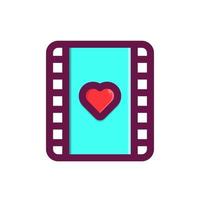 film romantique avec coeur vecteur