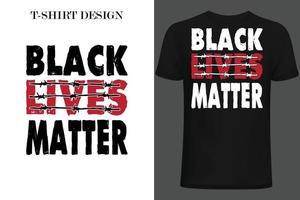conception de t-shirt les vies noires comptent. vecteur