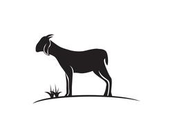 Tête de chèvre Logo Template vecteur