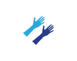 Icône de vecteur pour le soin des mains Logo Template