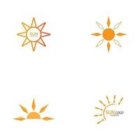 conception de modèle de logo soleil vector illustration icône