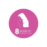 bonne journée internationale de la femme 8 mars design et salutations vecteur