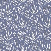 motif floral sans soudure de vecteur. plantes légères sur fond violet. joli imprimé pour enfants vecteur