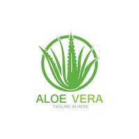 Modèle d&#39;illustration vectorielle logo Aloe vera vecteur