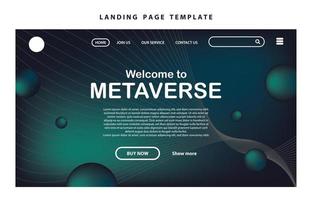 modèle de page de destination présentation de site web marketing numérique design plat événement de démarrage métaverse vecteur