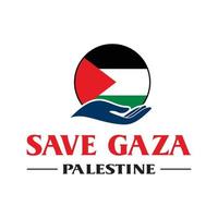 sauver le logo de la palestine, vecteur de gaza gratuit