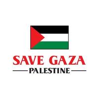 sauver le logo de la palestine, vecteur de gaza gratuit