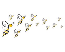 modèles de vecteur d&#39;abeille logo et symbole