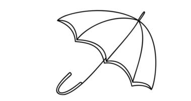 Feuille de calcul parapluie enfants livre de coloriage illustration vectorielle vecteur