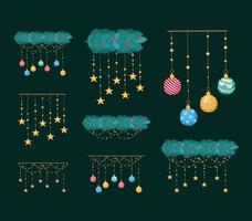 articles de pendentifs de noël vecteur