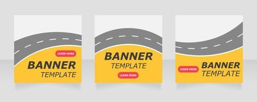 modèle de conception de bannière web promotionnelle pour agence d'autopartage vecteur