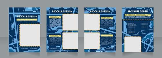 conception de brochure vierge bleue d'aménagement paysager vecteur