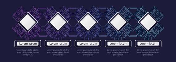 modèle de conception de graphique infographique de dépannage informatique vecteur