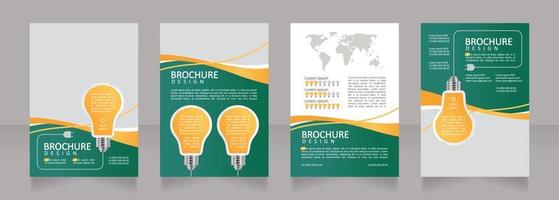 la consommation d'énergie réduit les moyens de conception de brochures vierges vecteur