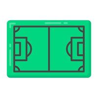 une icône de terrain de football dans un design plat modifiable vecteur