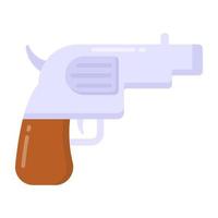 une icône modifiable plate de pistolet pistolet vecteur
