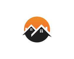 icônes de logo et symboles maison bâtiments vecteur