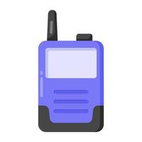 un mobile ayant une antenne représentant une icône plate de talkie-walkie vecteur