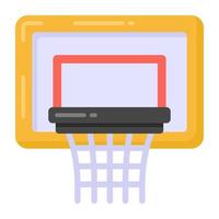 icône de panier de basket au design plat, vecteur de jantes de basket-ball