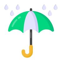 protection contre la pluie, vecteur plat de pare-pluie