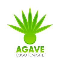 Élément de logo de plante d'agave sur blanc vecteur