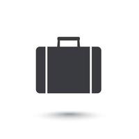 icône de valise, étui, pictogramme de valise, voyage d'affaires, icône isolée, illustration vectorielle