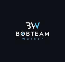 création de logo bobteam et création de logo lettre bw vecteur