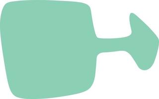 conception d'icône de bulle de parole verte, illustration d'élément de dessin à la main. vecteur