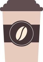autocollant d'élément de boisson au café chaud, illustration matérielle vectorielle. vecteur