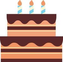 conception d'icône de gâteau de fête, illustration d'élément de gâteau d'anniversaire. vecteur