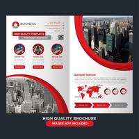 Brochure Red Business Fold vecteur