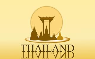 Thailand Amazing Tourism conception de couleur or temple wat arun pour vecteur de bannière. Illustration graphique signe art thaïlandais.