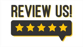 vecteur 5 étoiles feedback nous évaluent la satisfaction du service. note cinq étoiles